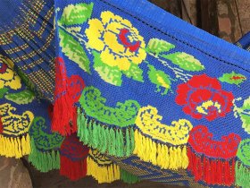 Chinchorro Wayuu Patuash Azul flores XL